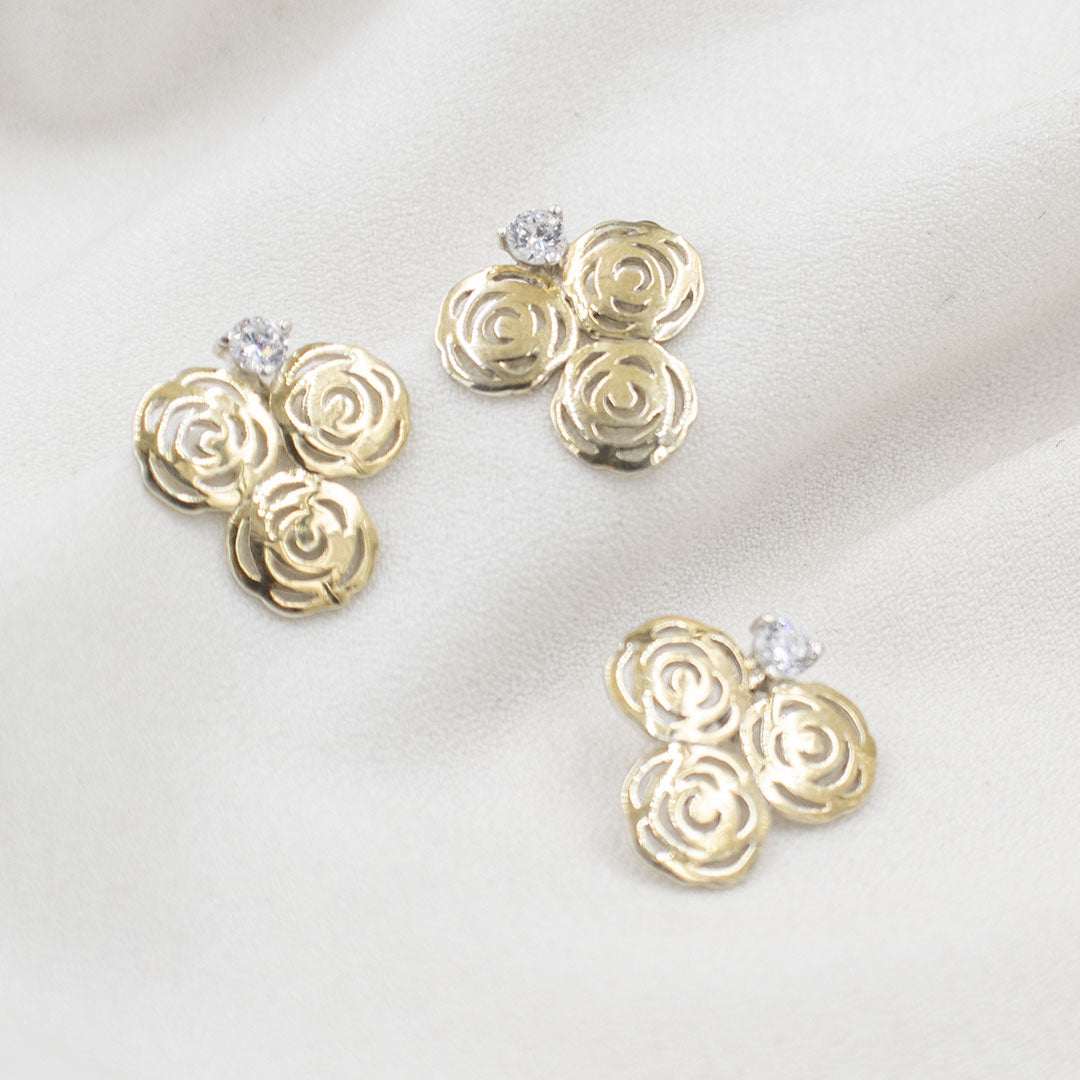Gold-plated Silver Pendant and Earring Set