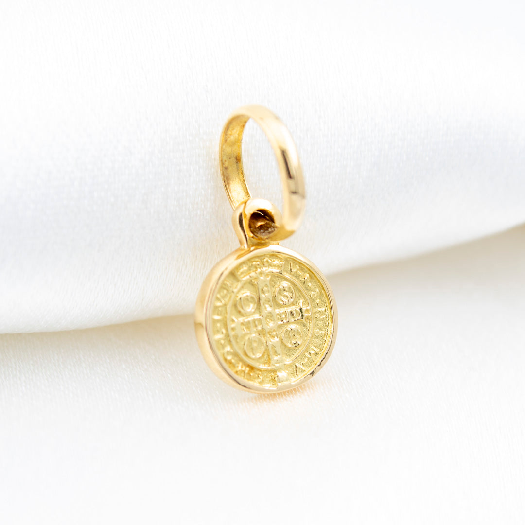 18k Gold St. Benedict pendant