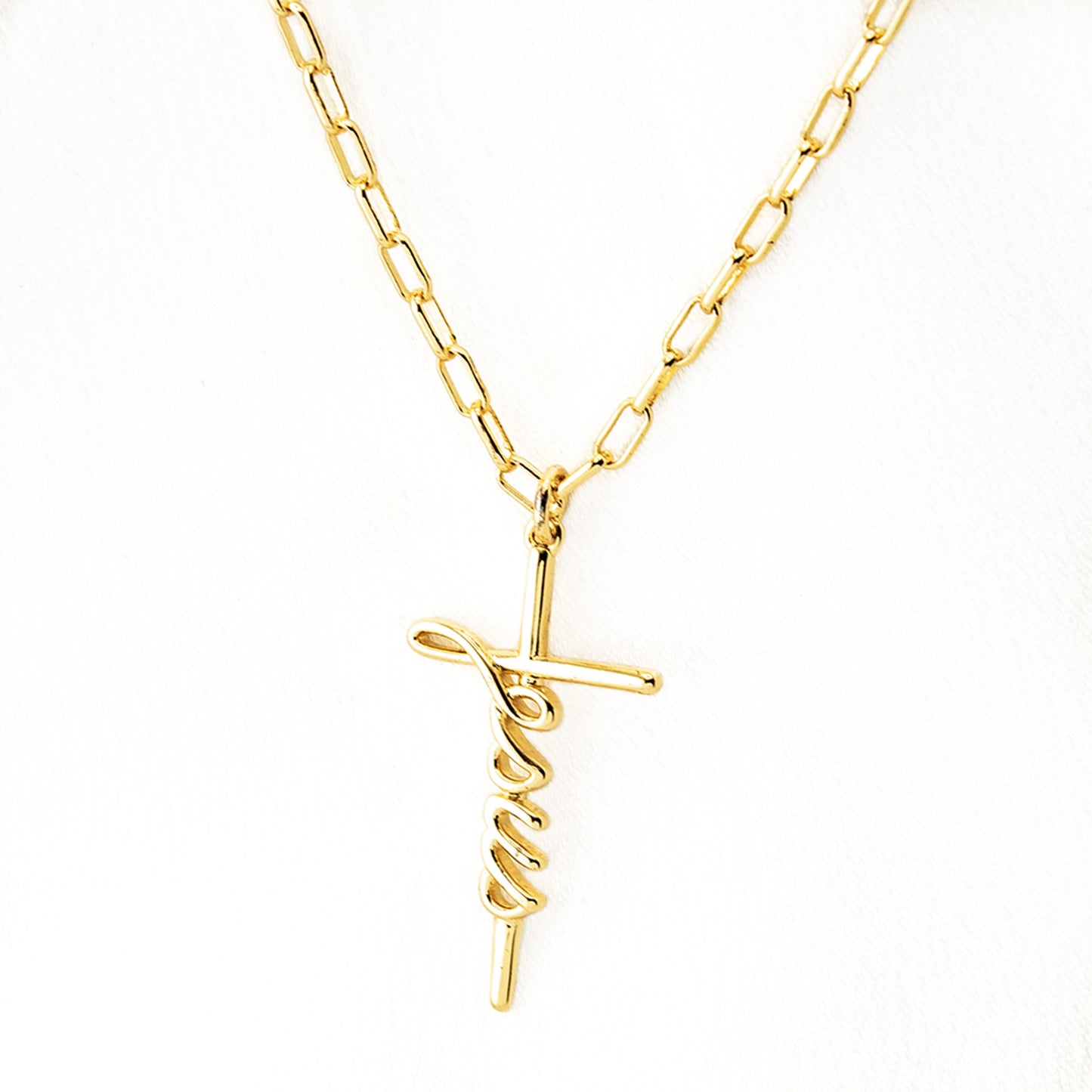 Gold-Plated Copper Jesus Chain and Pendant