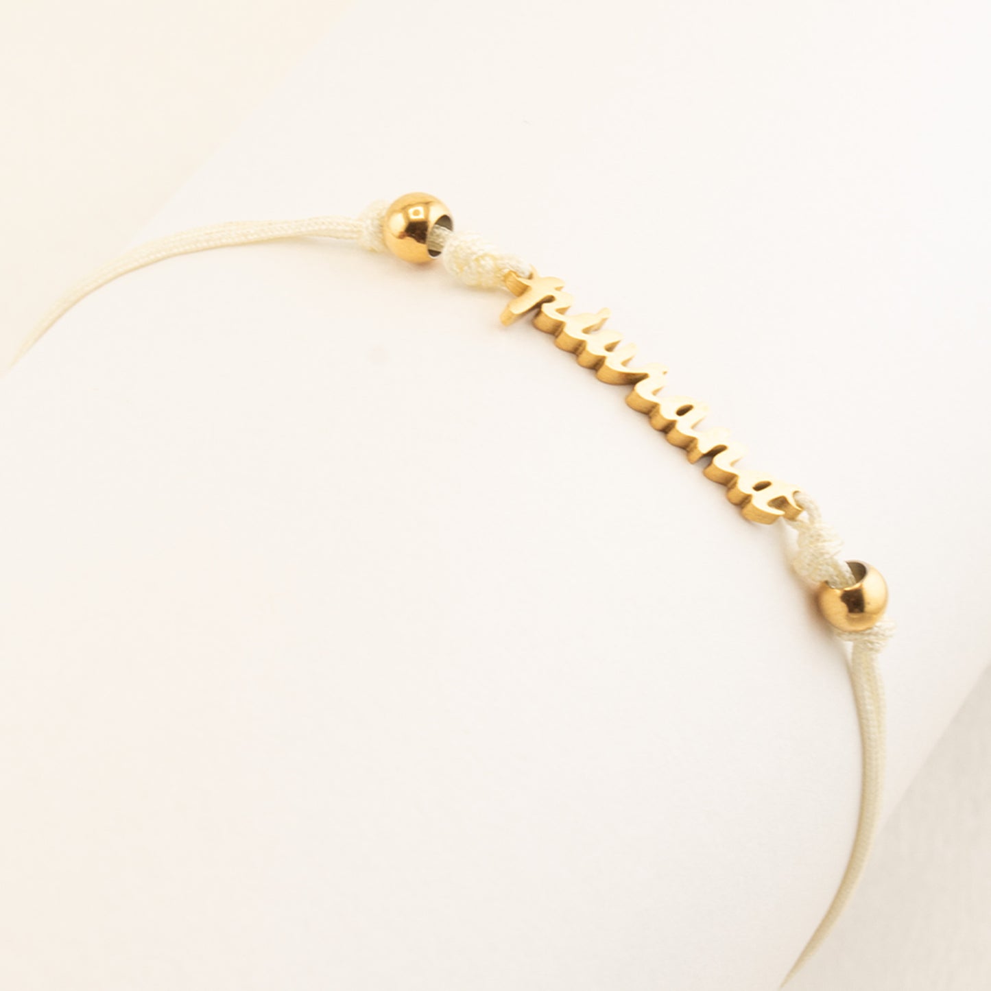 Adjustable woven bracelet made of 18k gold-plated copper