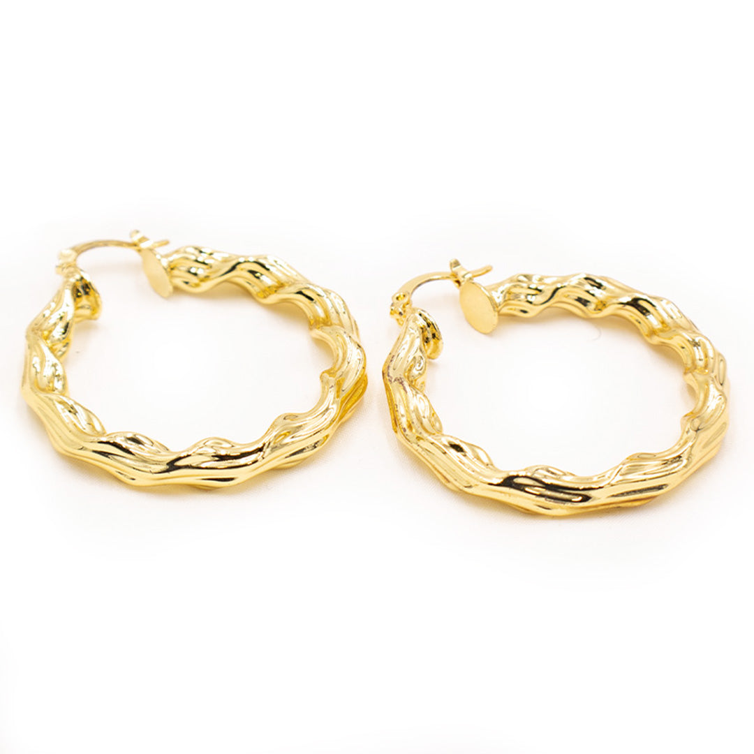 Copper-plated earrings