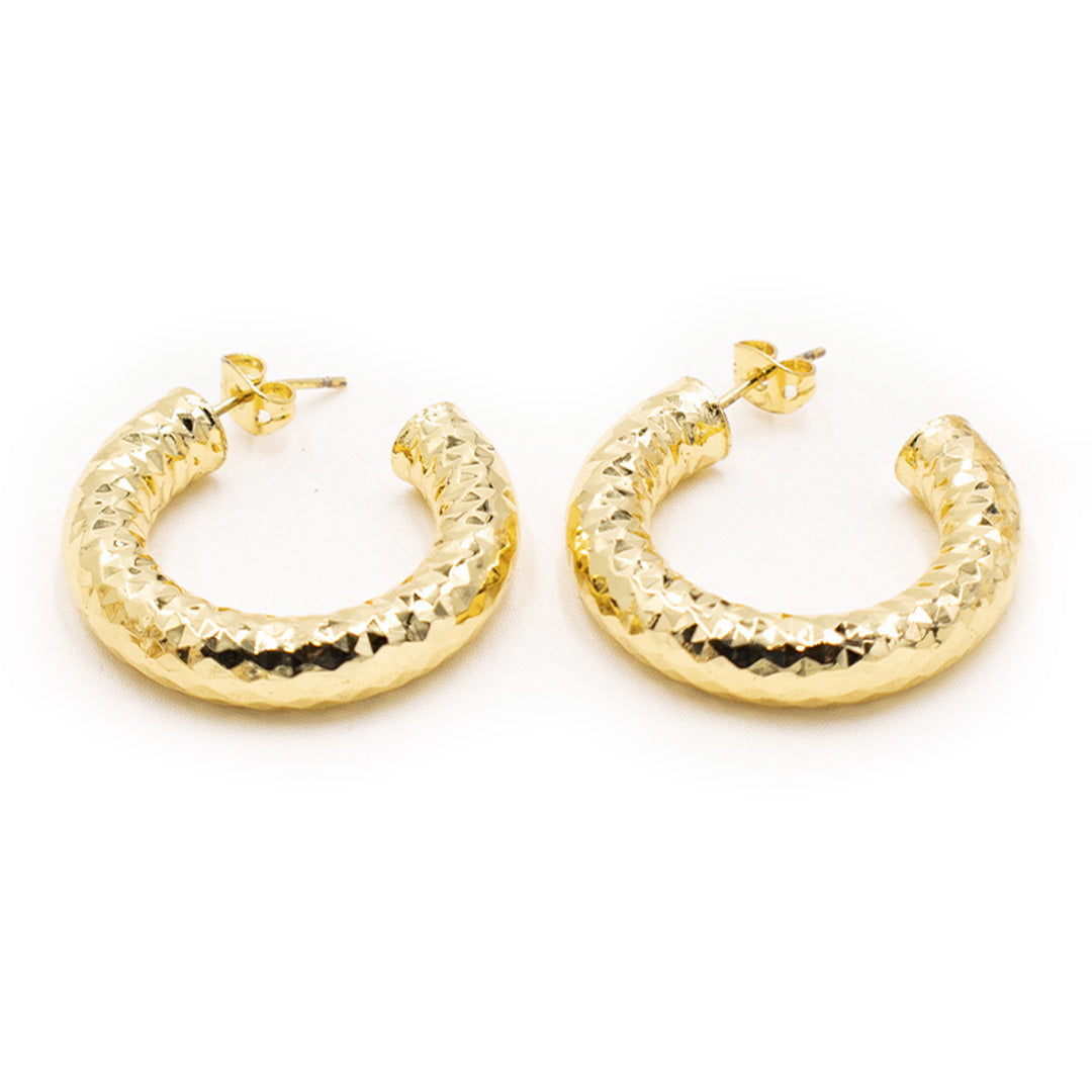 Copper-plated earrings