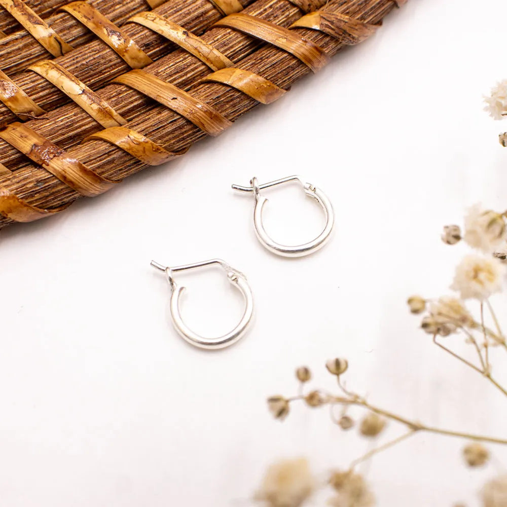 950 Silver Hoop