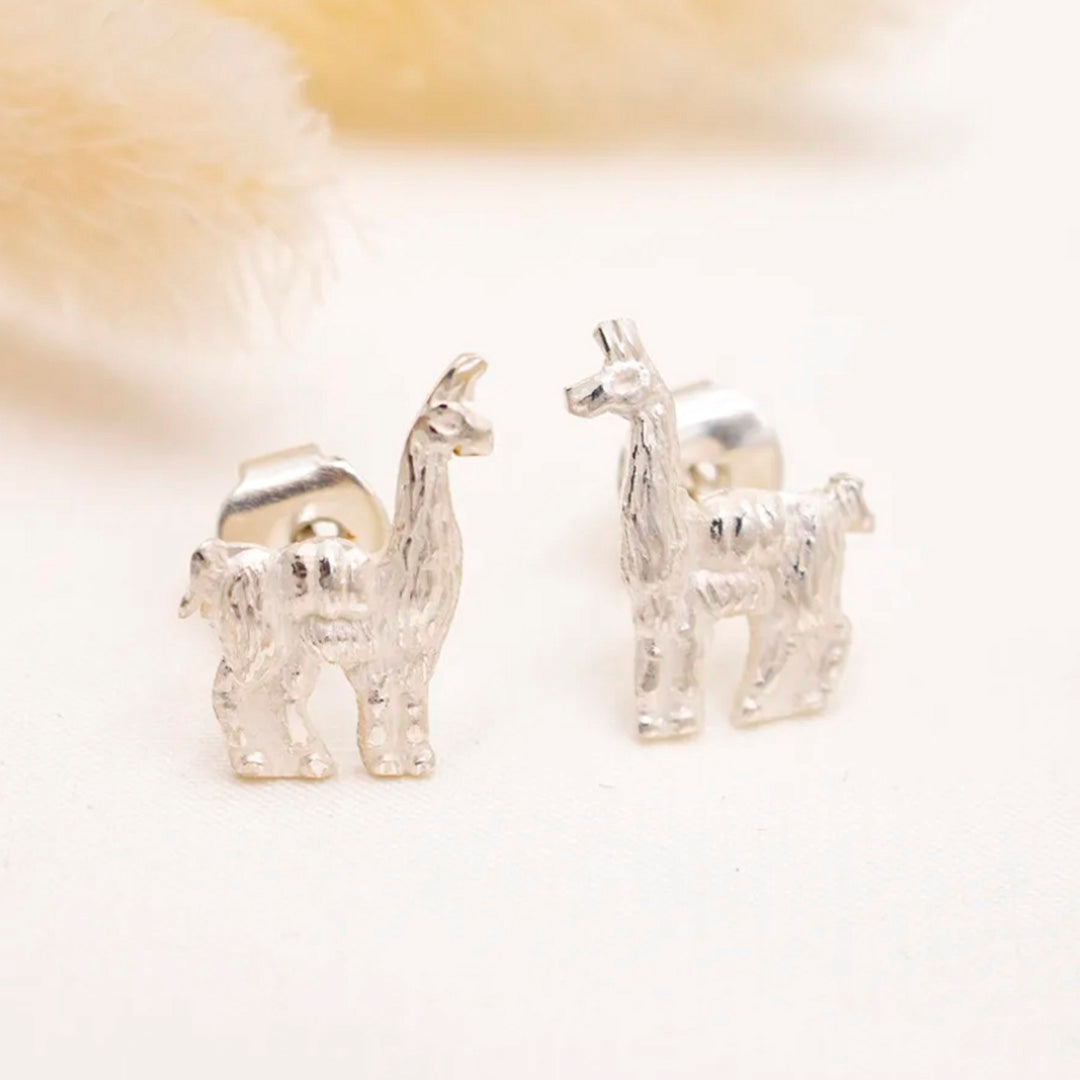 Llama earrings in 950 silver