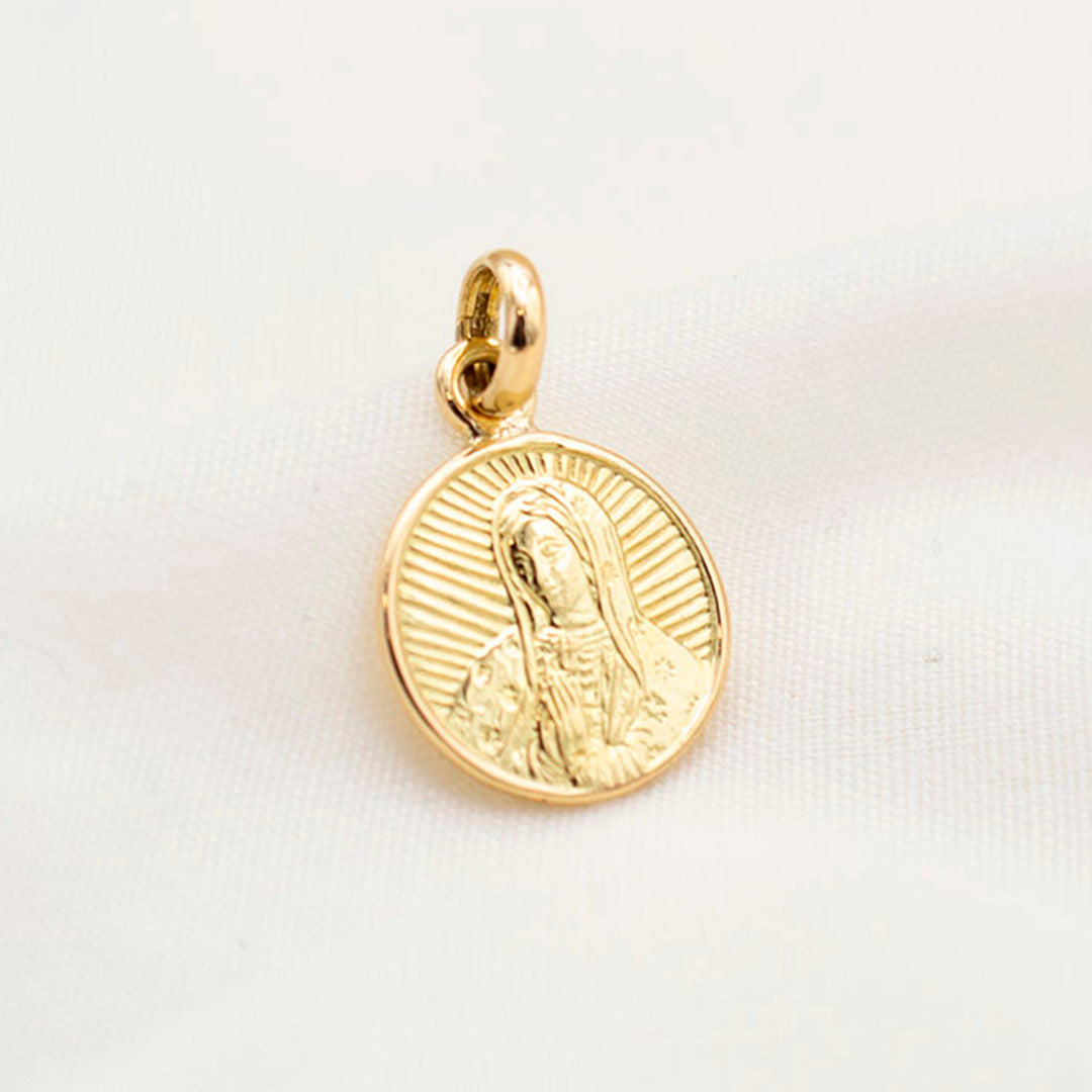 18k Gold Virgin of Guadalupe pendant