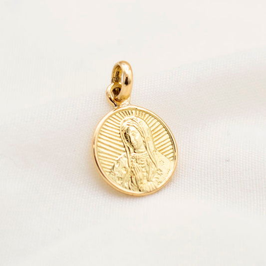 18k Gold Virgin of Guadalupe pendant