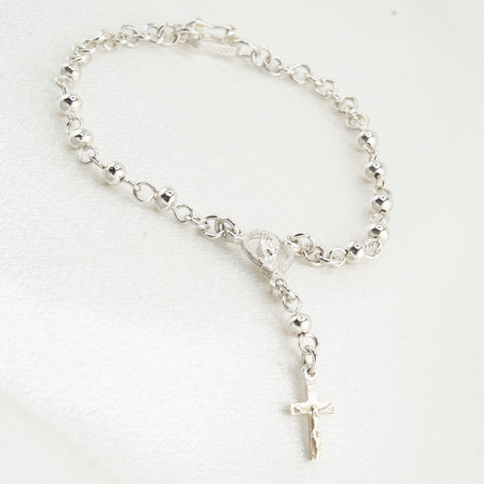 950 Silver Rosary Bracelet