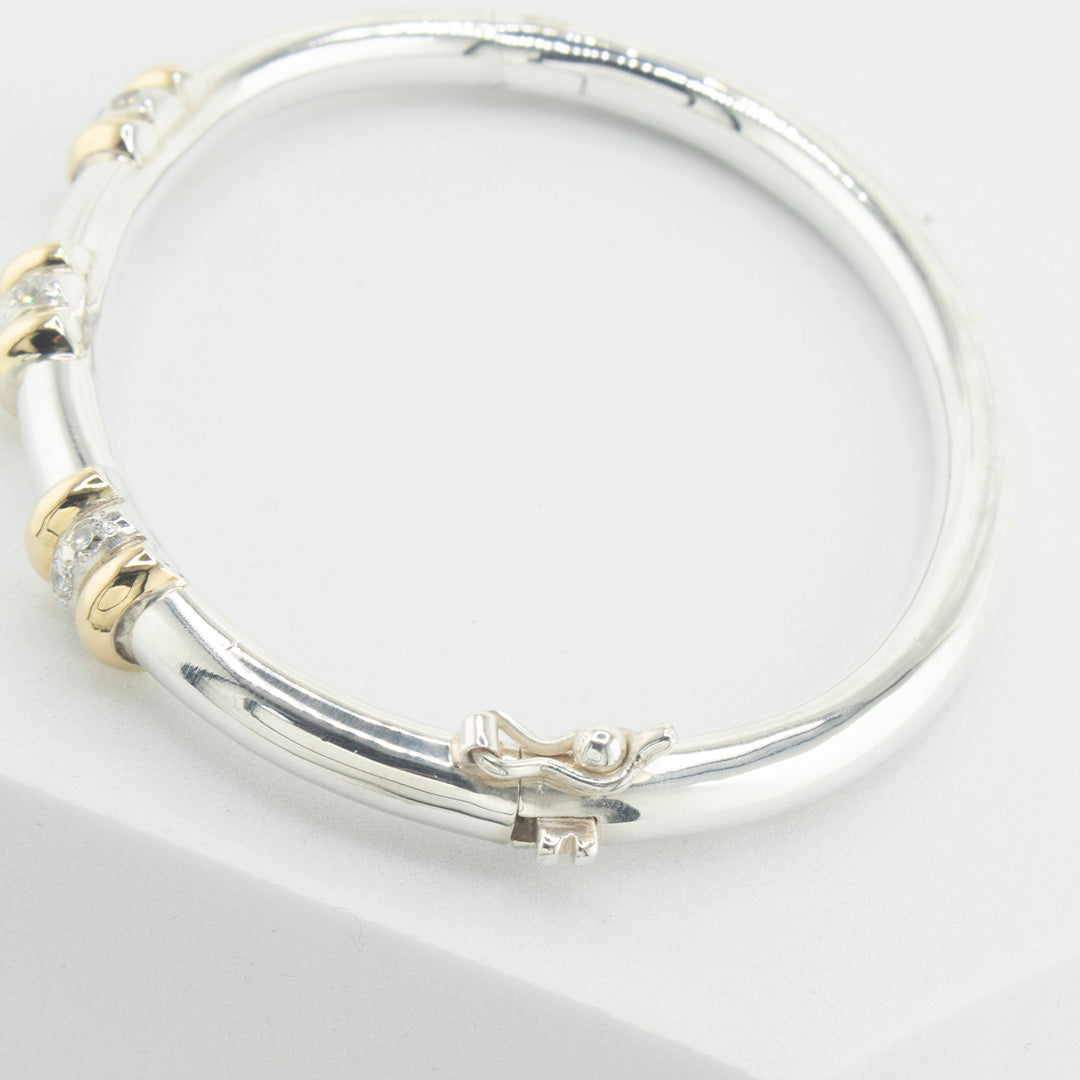 Sterling Silver 950 Bracelet with 18K Gold Layer