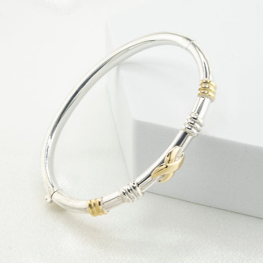 Sterling Silver 950 Bracelet with 18K Gold Layer