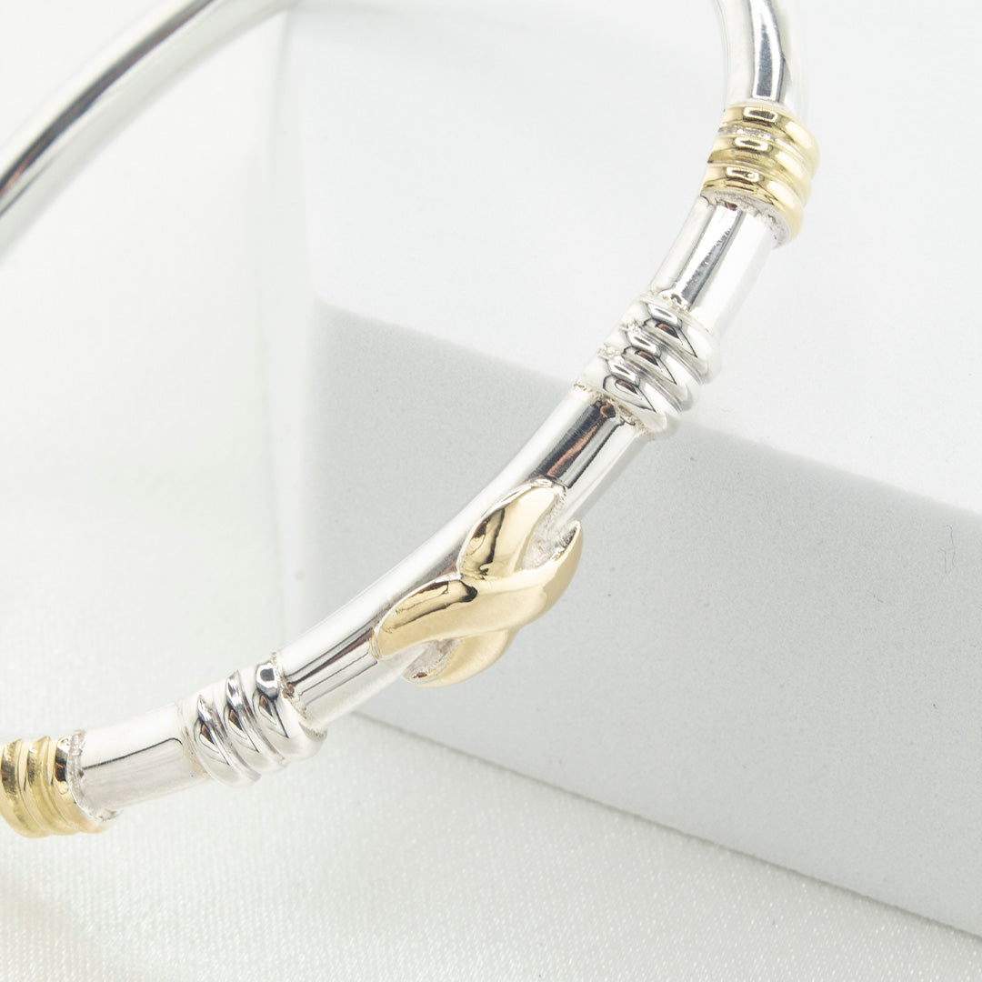 Sterling Silver 950 Bracelet with 18K Gold Layer