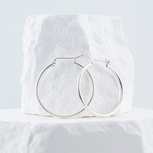 950 Silver Hoops