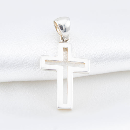 950 Silver Cross Pendant