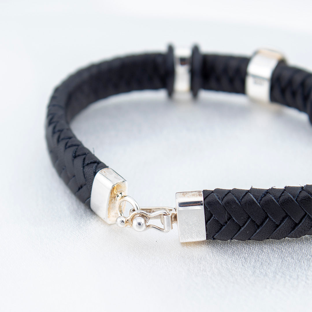 Leather bracelet with Lord of Miracles charm