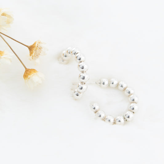 950 Sterling Silver Hoop Earrings