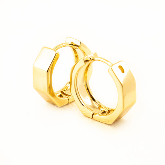 Gold-Plated Copper Hoop Earrings