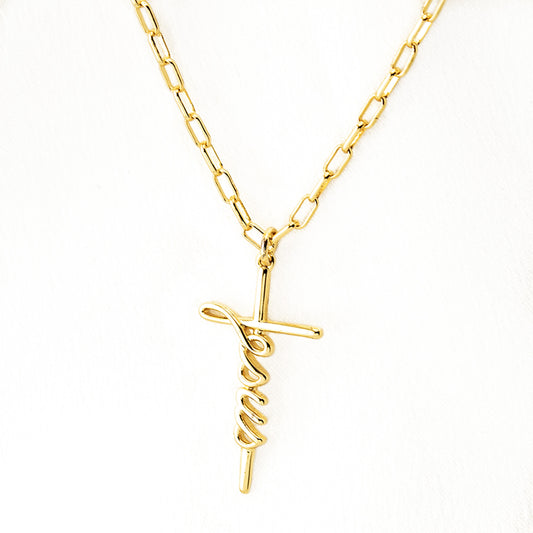 Gold-Plated Copper Jesus Chain and Pendant
