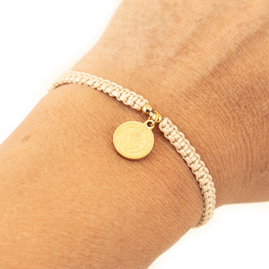 Gold-Plated Copper Saint Benedict Bracelet