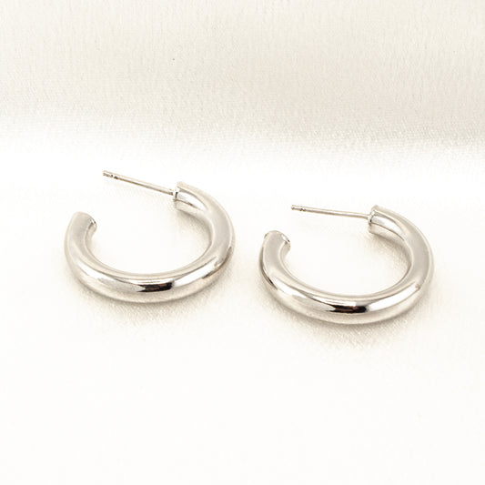 Rhodium-Plated Copper Earrings