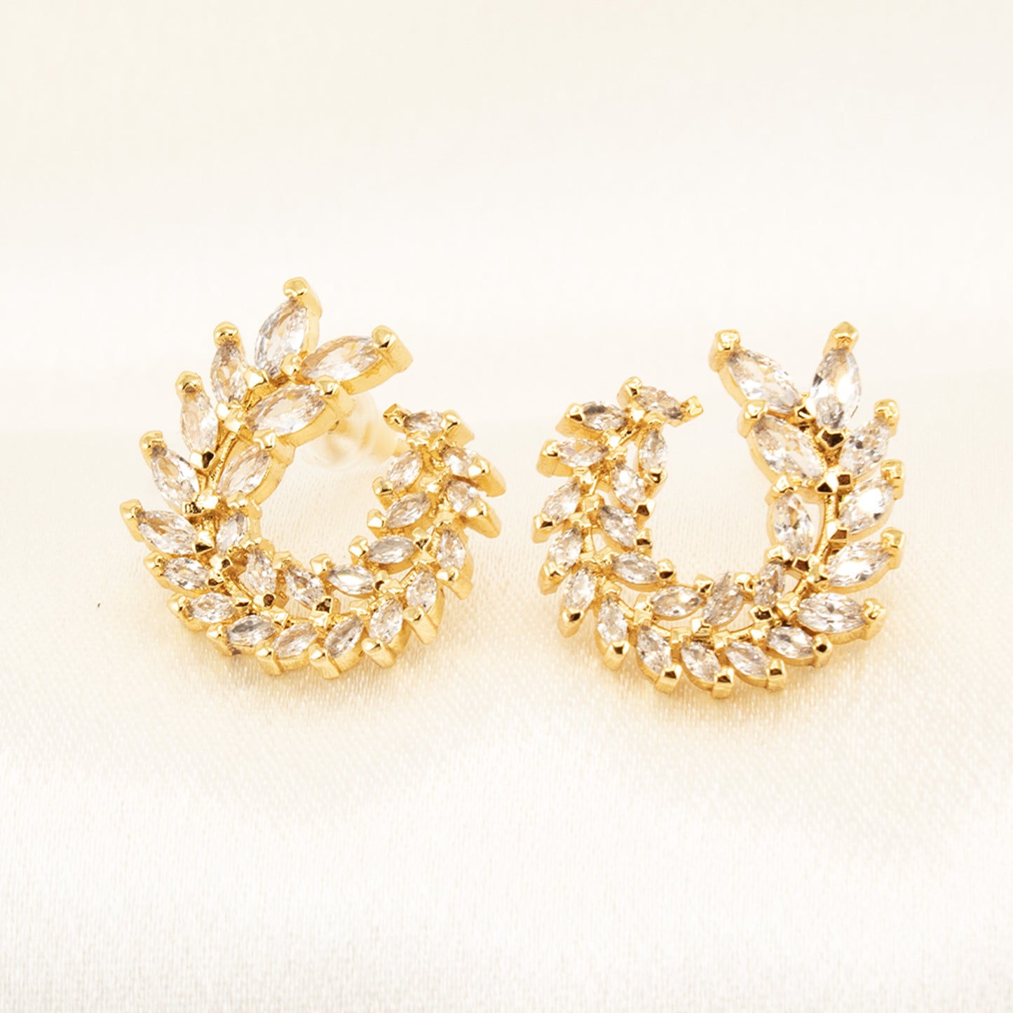 18k gold-plated copper earrings