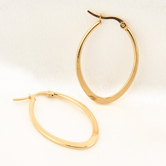 18k gold-plated copper hoop earrings