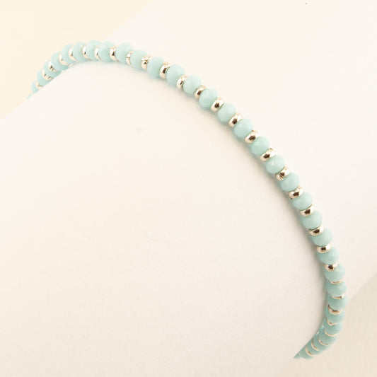 950 Silver and Murano Glass Bracelet