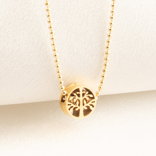 Adjustable gold-plated copper necklace