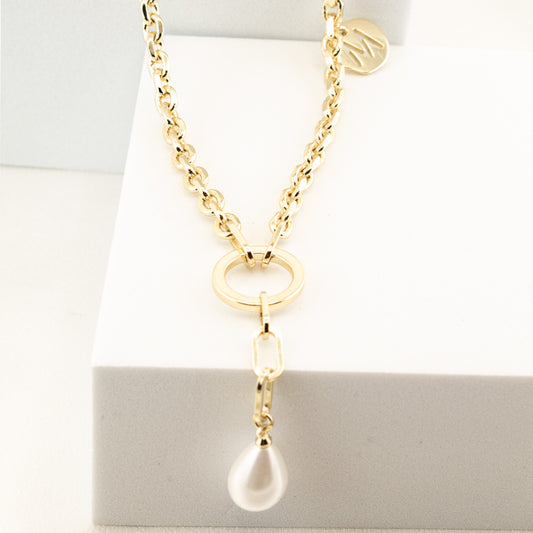 Gold-plated copper necklace.