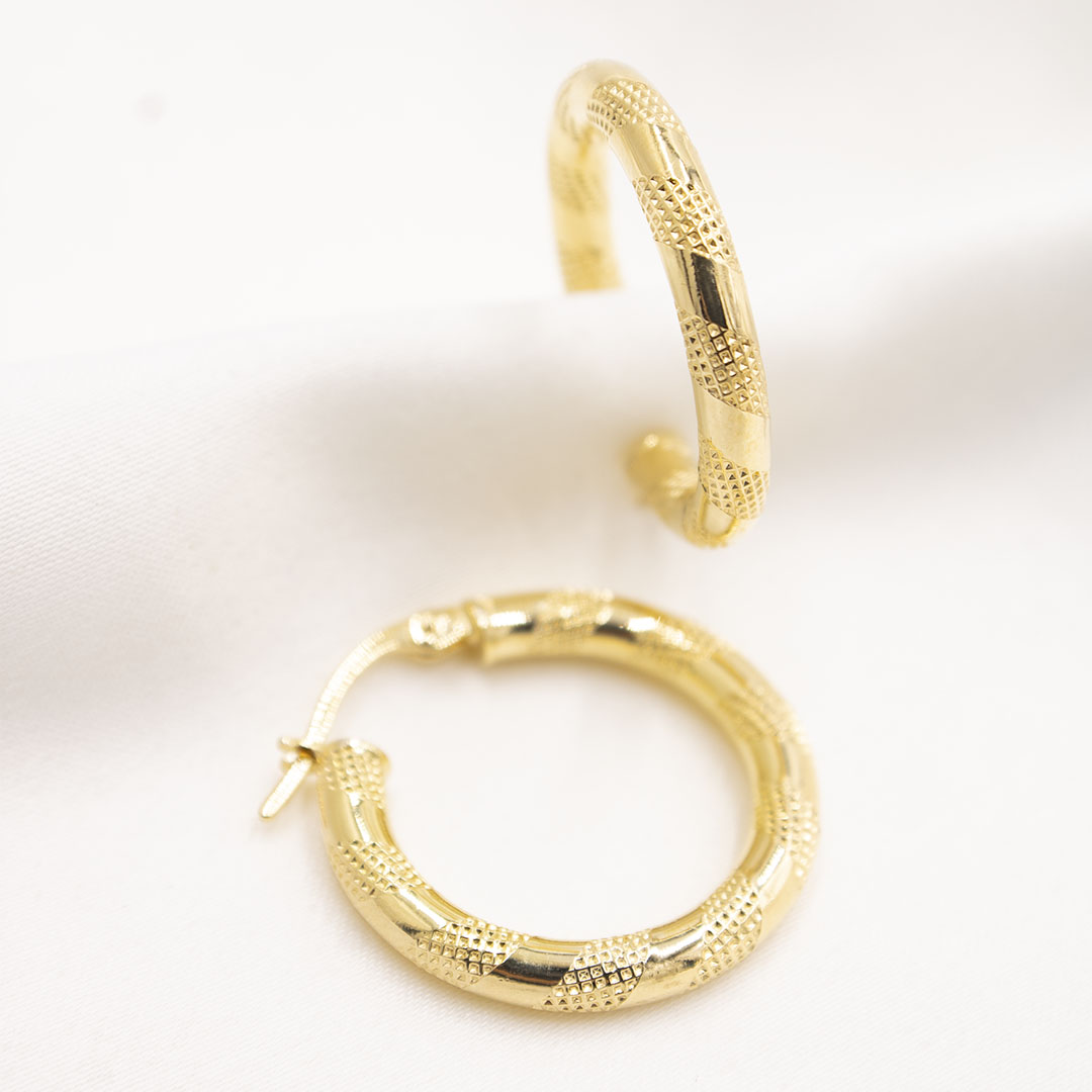 18K Gold Hoops