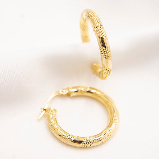 18K Gold Hoops