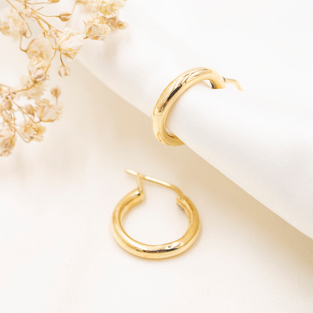 18K Gold Hoops