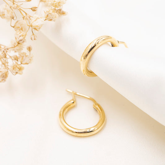 18K Gold Hoops
