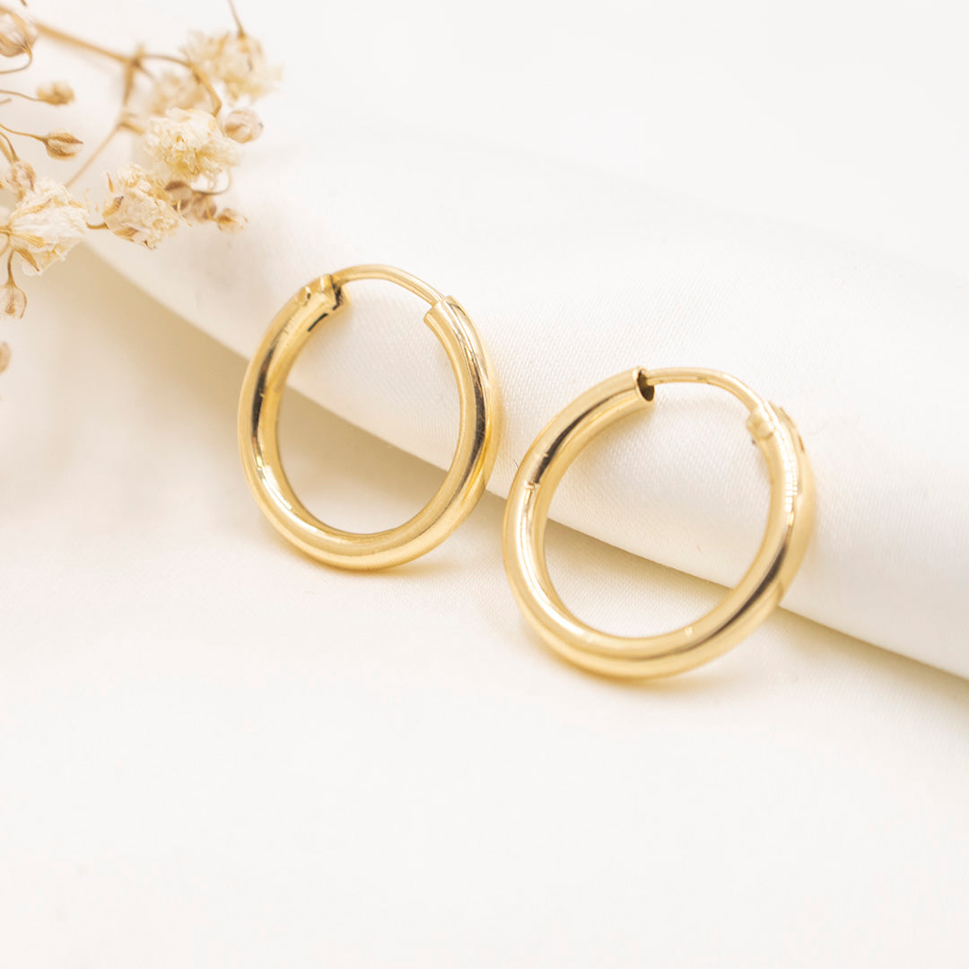 18K Gold Hoops