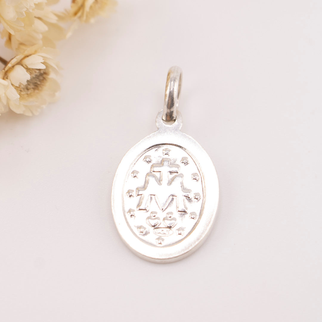 Silver pendant of Our Lady of the Miraculous Medal