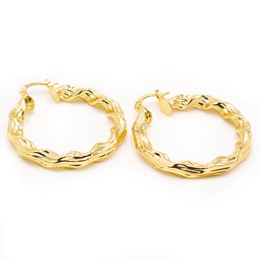 Copper-plated earrings