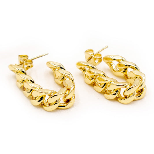 Copper-plated earrings