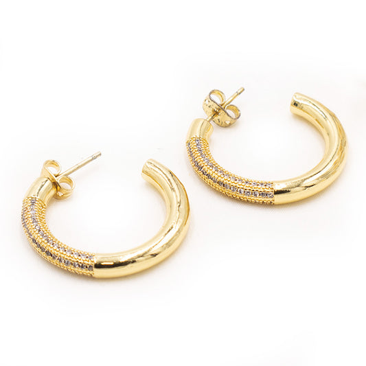 Copper-plated earrings