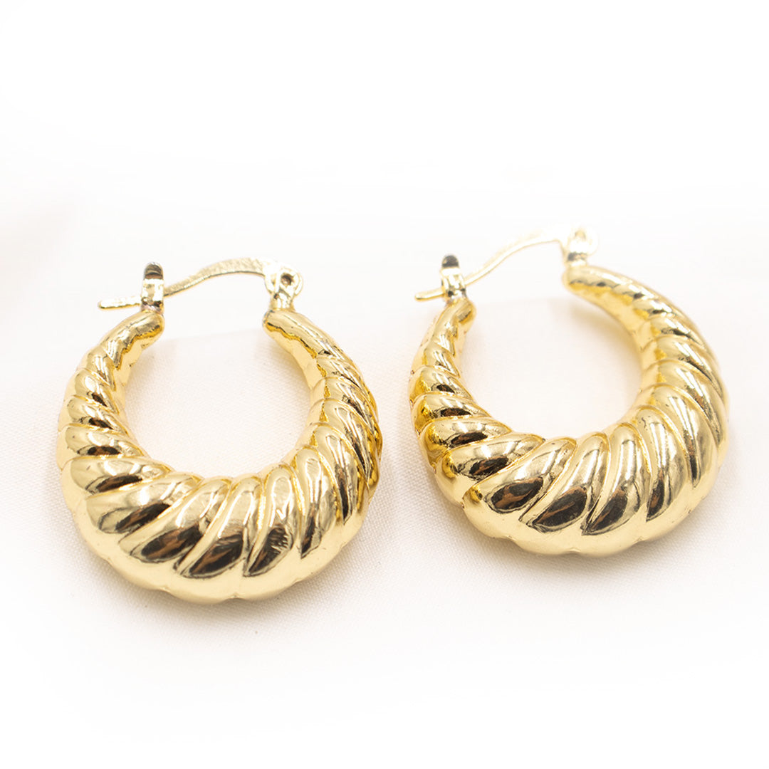 Copper-plated earrings