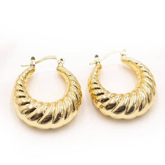 Copper-plated earrings