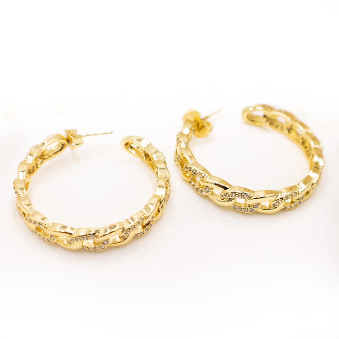 Copper-plated earrings