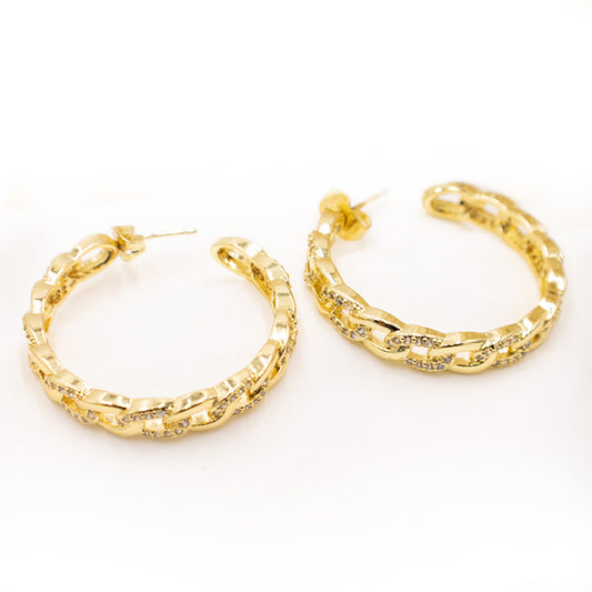 Copper-plated earrings