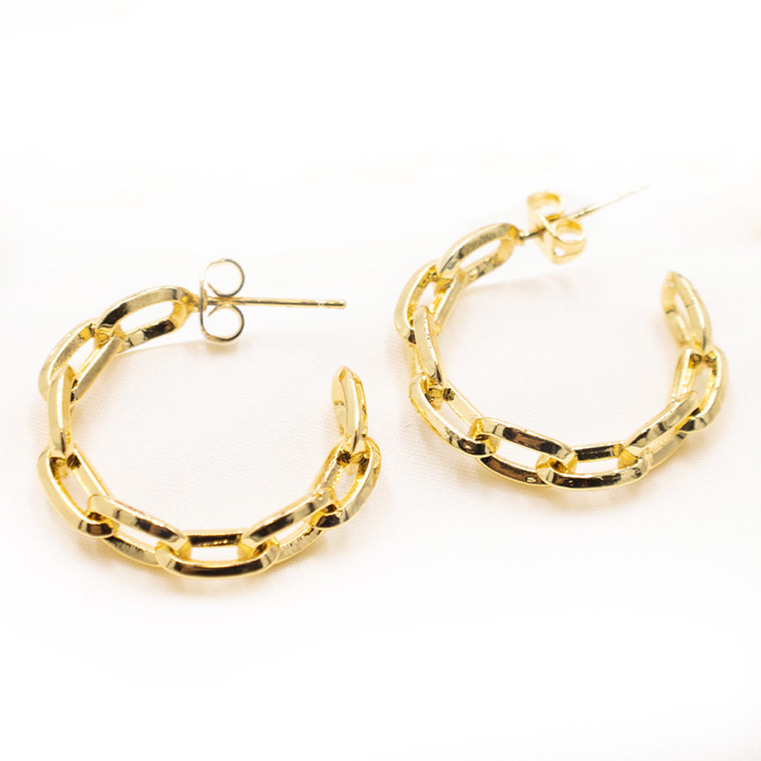 Copper-plated earrings