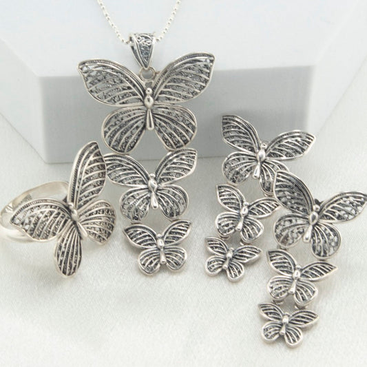 Handmade 950 silver jewelry set