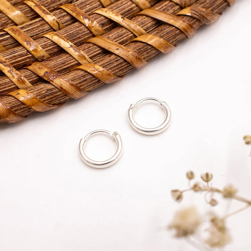 950 Silver Hoop
